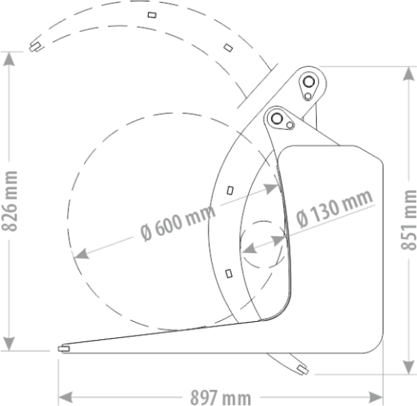 Holzgreifer, Greifer, Greifzange, Holzzange, Rückezange